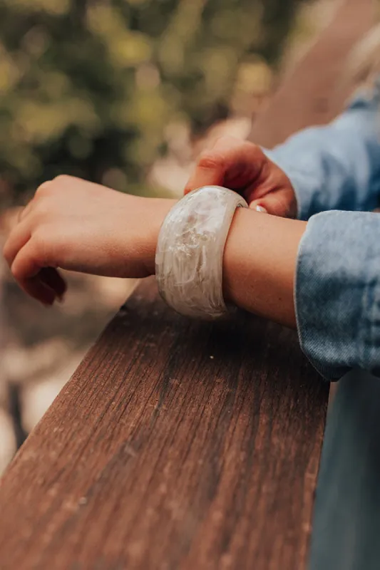 Boho Vibe Bangle Bracelet in Beige sold by Impressions