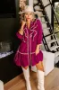 Chic A La Mode Ruffle Mini Dress in Royal Plum sold by Impressions