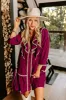 Chic A La Mode Ruffle Mini Dress in Royal Plum sold by Impressions