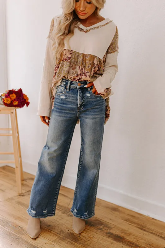RISEN Paisley High Waist Wide Leg Jean sold by Impressions