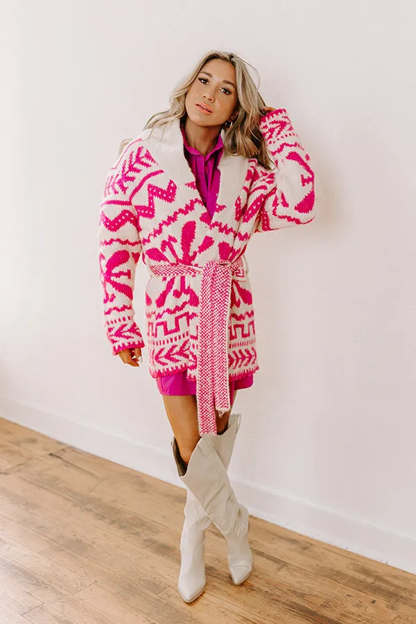 Cabin Cozy Knit Cardigan in Pink sold by Impressions product image thumbnail 2