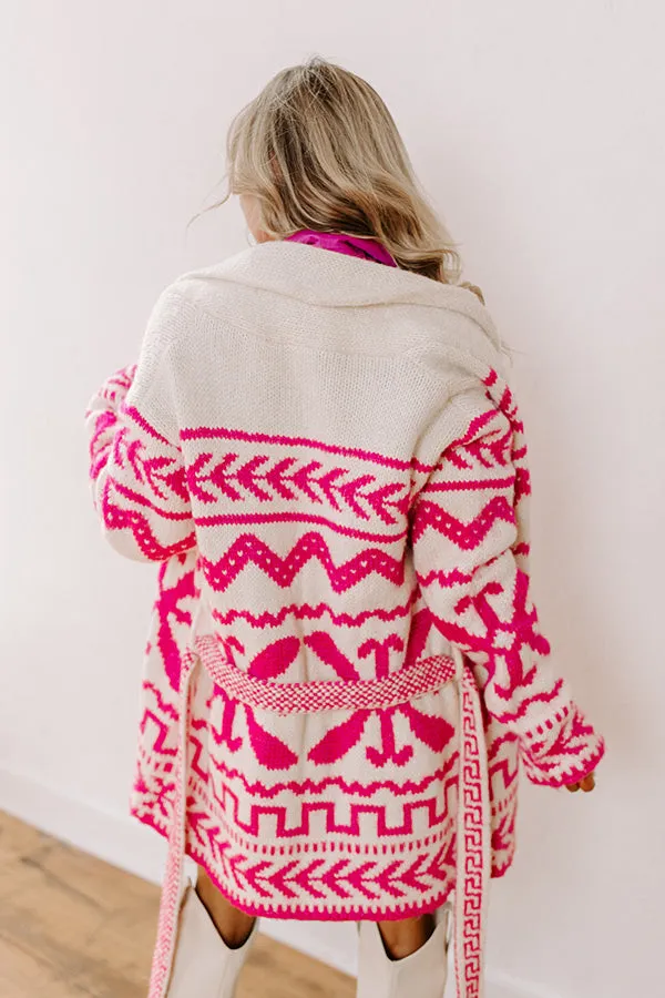 Cabin Cozy Knit Cardigan in Pink sold by Impressions product image thumbnail 3