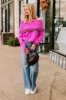 Chic Moment Off Shoulder Knit Sweater in Violet sold by Impressions