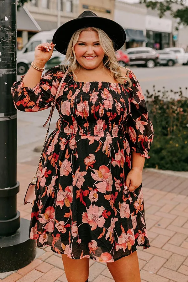 Pretty Petals Smocked Mini Dress Curves sold by Impressions