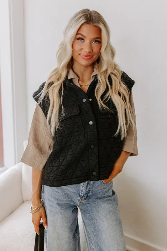 Cedar Creek Quilted Vest in Black sold by Impressions