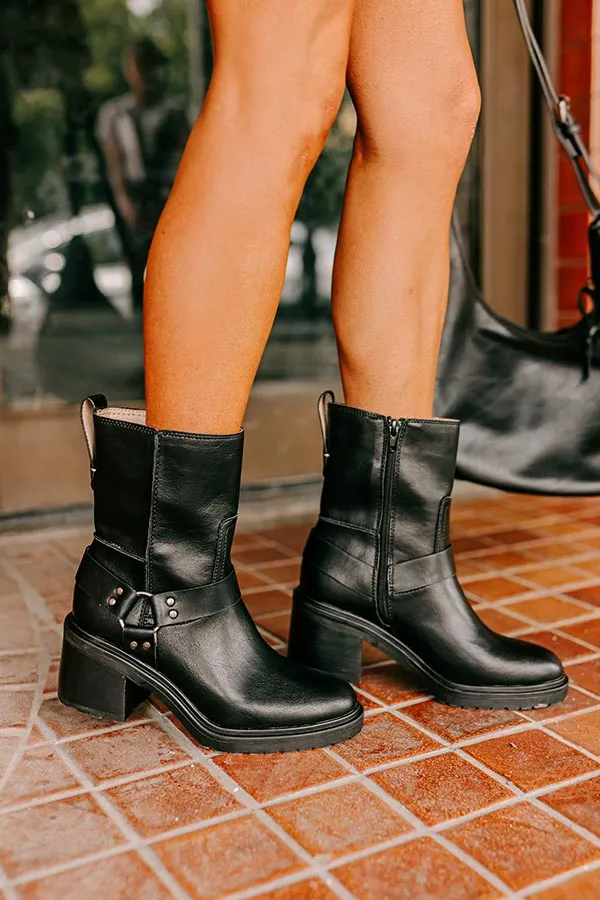 The Ember Faux Leather Moto Boot in Black sold by Impressions product image thumbnail 2