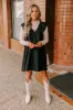 Hayride Honey Denim Mini Dress in Black sold by Impressions