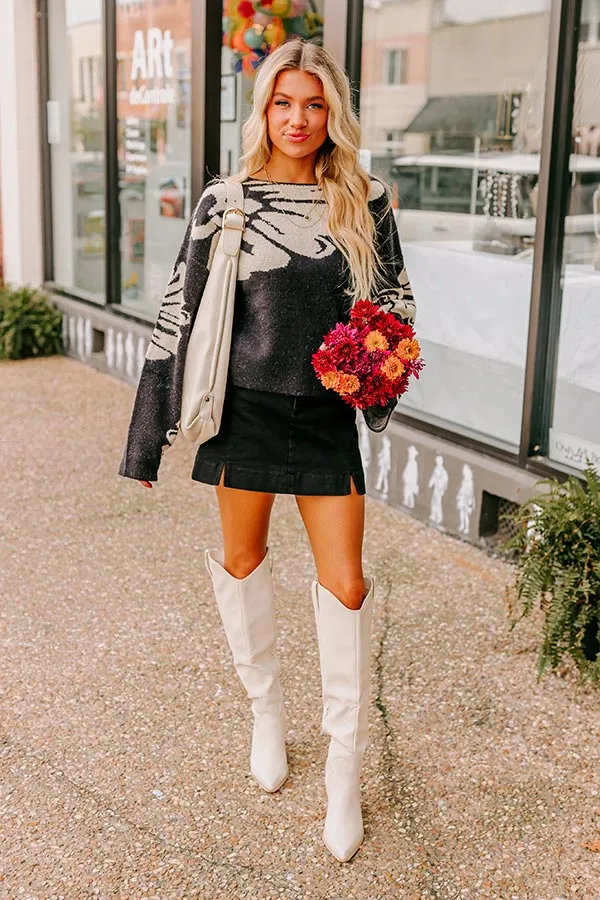 Chai Latte and Chit Chat Knit Sweater in Black sold by Impressions product image thumbnail 2