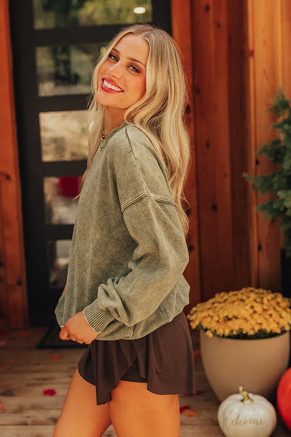 Trailside Cutie Vintage Wash Sweatshirt in Green sold by Impressions product image thumbnail 2