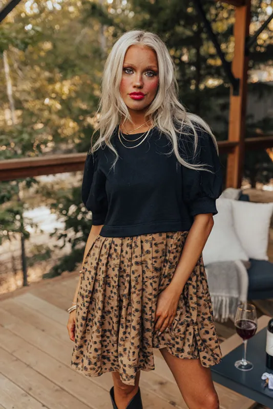 Fancy Meeting You Leopard Mini Dress sold by Impressions