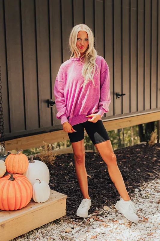 Trailside Cutie Vintage Wash Sweatshirt in Orchid sold by Impressions