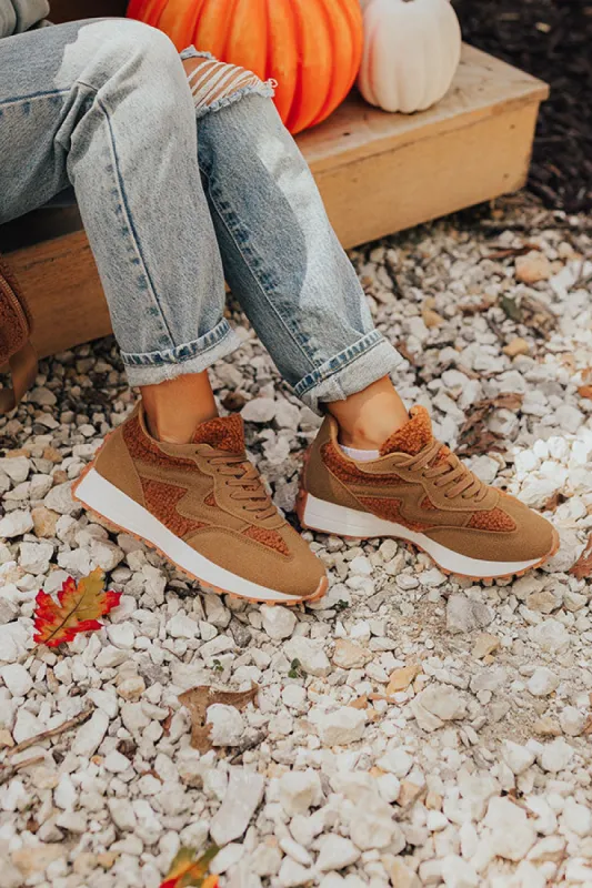 The Norah Sherpa Sneaker in Camel sold by Impressions