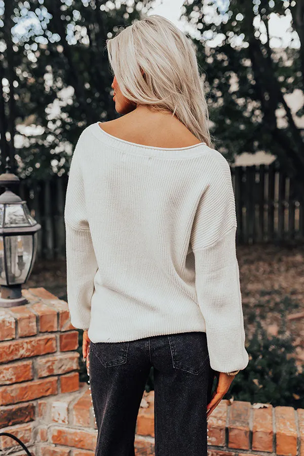 Cappuccinos On Repeat Sweater Top in Ivory sold by Impressions product image thumbnail 4
