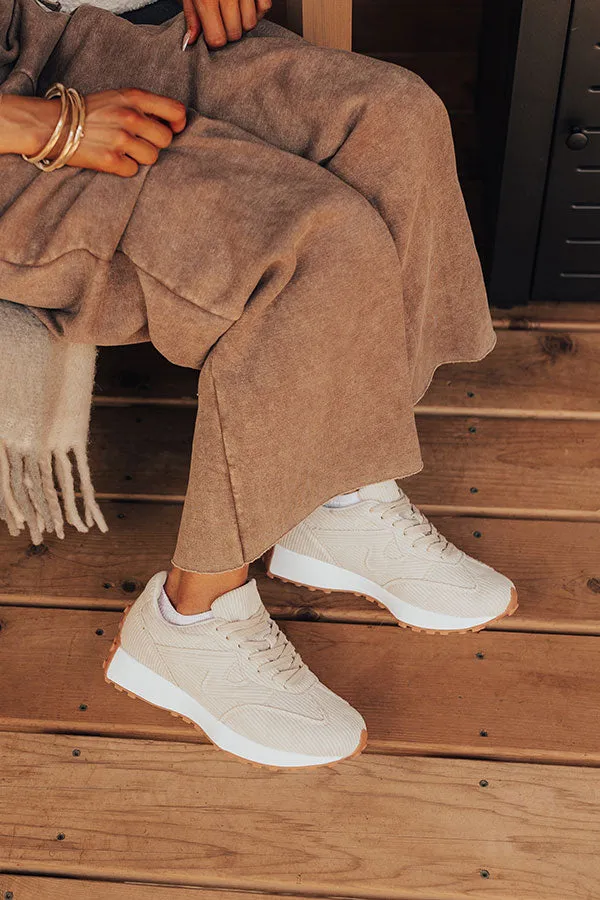 The Blake Corduroy Sneaker in Light Oatmeal sold by Impressions product image thumbnail 2