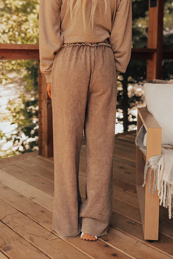 Cozy Daydream High Waist Vintage Wash Pants in Mocha sold by Impressions product image thumbnail 5
