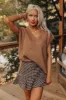 Cinnamon Sugar Kisses Knit Top in Chocolate sold by Impressions