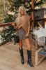 Cinnamon Sugar Kisses Knit Top in Chocolate sold by Impressions