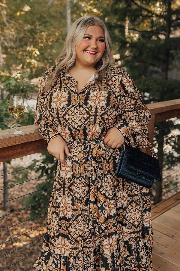 Dream Date Night Button Down Midi Curves sold by Impressions product image thumbnail 2