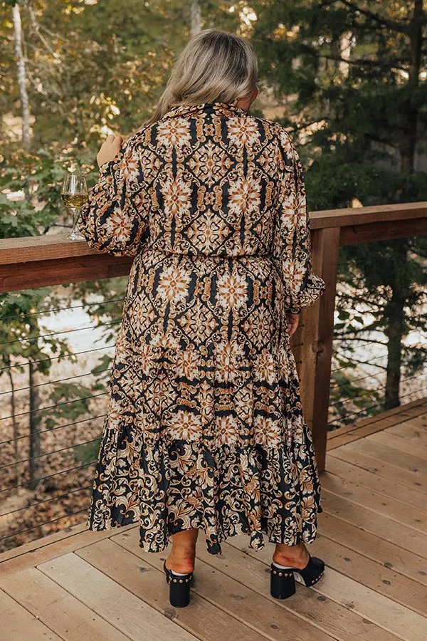 Dream Date Night Button Down Midi Curves sold by Impressions product image thumbnail 4