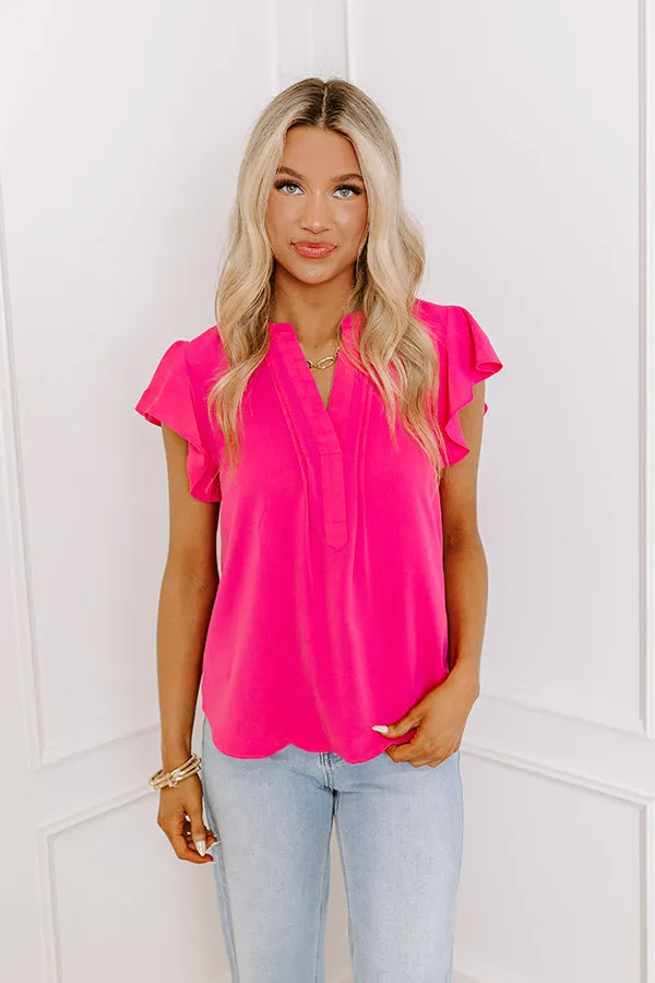 Pop Of Color Shift Top in Hot Pink sold by Impressions product image thumbnail 2