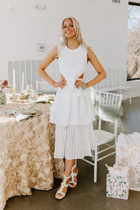 Touch My Soul Eyelet Midi sold by Impressions