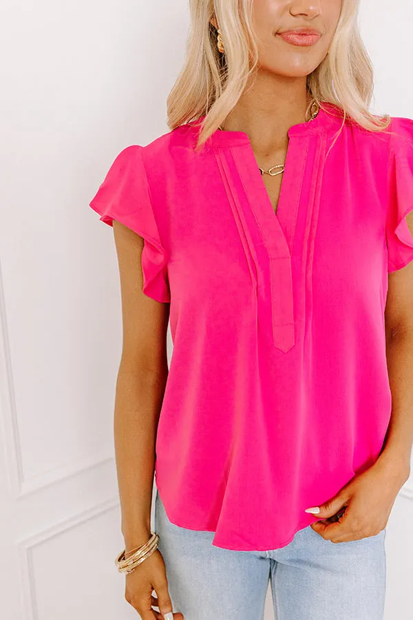 Pop Of Color Shift Top in Hot Pink sold by Impressions product image thumbnail 4