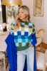 Vibe Check Knit Sweater in Hunter Green sold by Impressions