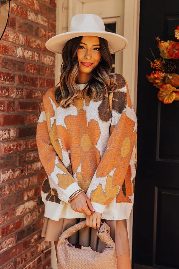 Falling For You Knit Floral Sweater sold by Impressions