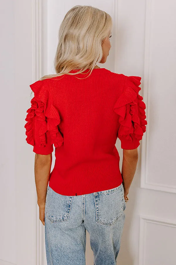 Latest Obsession Knit Top in Red sold by Impressions product image thumbnail 4