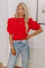 Latest Obsession Knit Top in Red sold by Impressions