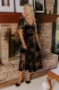 Maple and Mahogany Floral Velvet Midi sold by Impressions