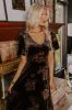 Maple and Mahogany Floral Velvet Midi sold by Impressions