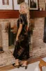 Maple and Mahogany Floral Velvet Midi sold by Impressions