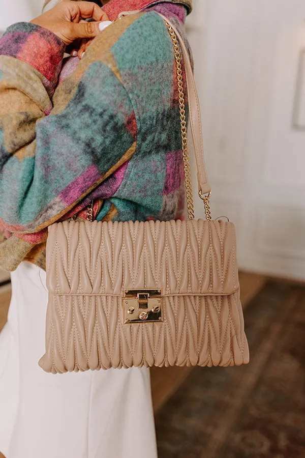 Fifth Avenue Stroll Faux Leather Purse in Iced Latte sold by Impressions