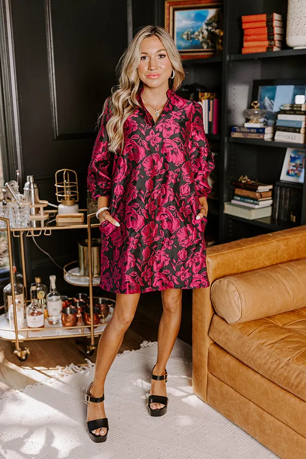 Uptown Social Floral Jacquard Mini Dress sold by Impressions product image thumbnail 3