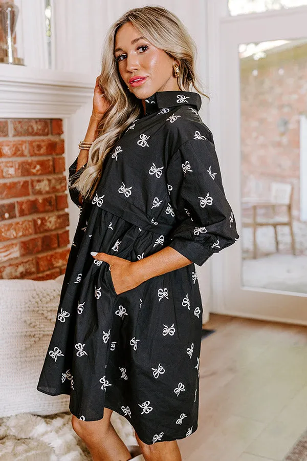 For The Love Of Bows Mini Dress in Black sold by Impressions product image thumbnail 4