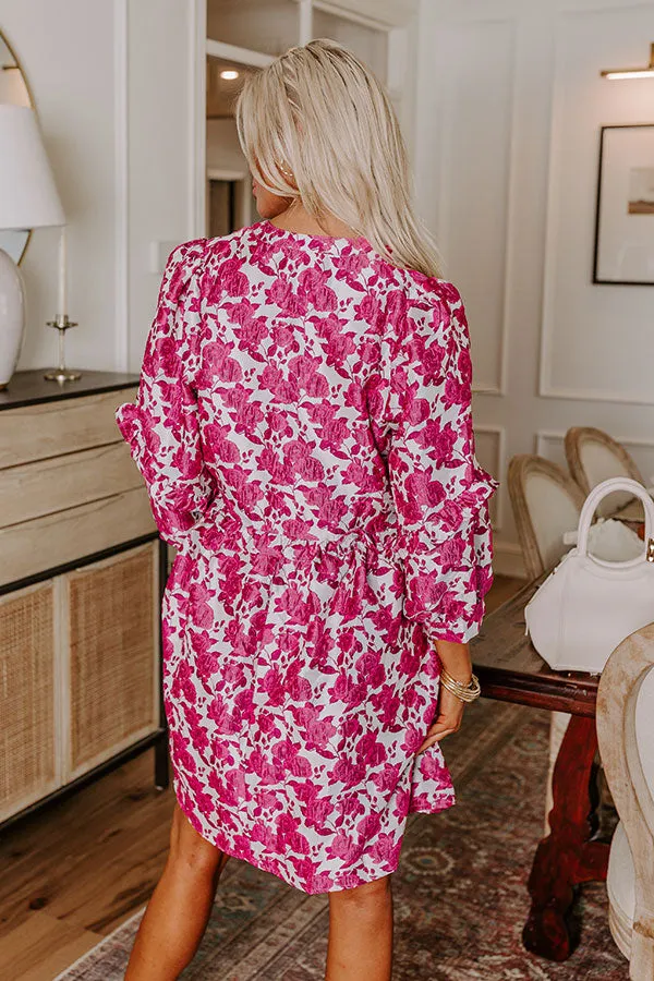 The Final Rose Jacquard Mini Dress in Pink sold by Impressions product image thumbnail 5