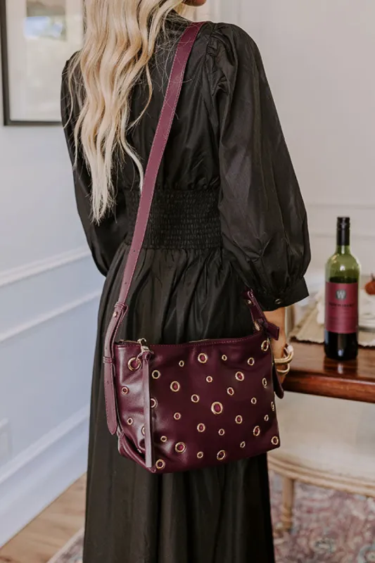 Cosmopolitan Chic Faux Leather Crossbody in Windsor Wine made by Urban Expressions