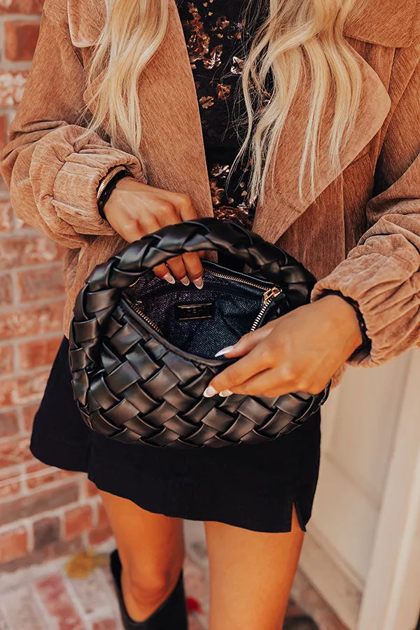 Vogue Views Faux Leather Woven Purse in Black sold by Impressions product image thumbnail 2