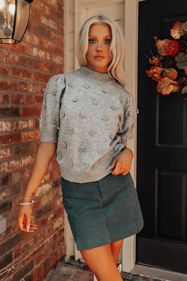 Cabernet Sippin Knit Top in Grey sold by Impressions