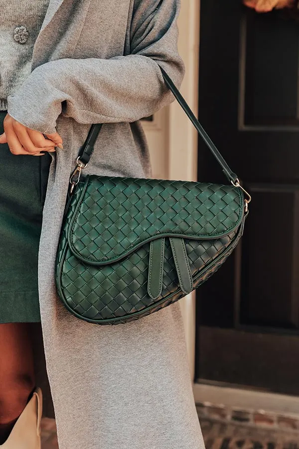 Good Vibes Faux Leather Woven Crossbody sold by Impressions