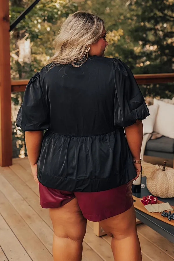 Meant For Martinis Peplum Top in Black Curves sold by Impressions product image thumbnail 4