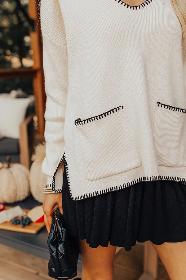 Small Town Romance Knit Sweater Top in French Vanilla sold by Impressions product image thumbnail 4