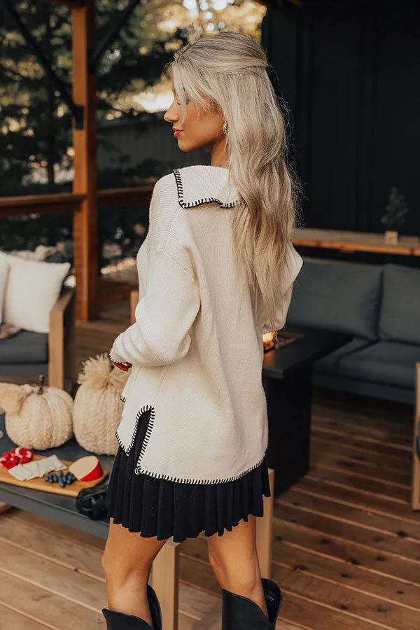 Small Town Romance Knit Sweater Top in French Vanilla sold by Impressions product image thumbnail 5