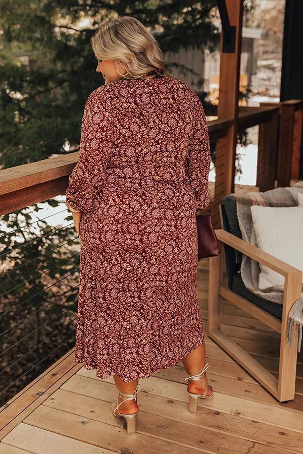 Merlot Sippin' Floral Midi Curves sold by Impressions product image thumbnail 4