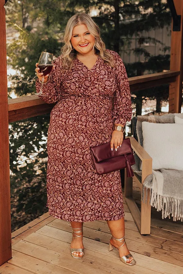 Merlot Sippin' Floral Midi Curves sold by Impressions product image thumbnail 5