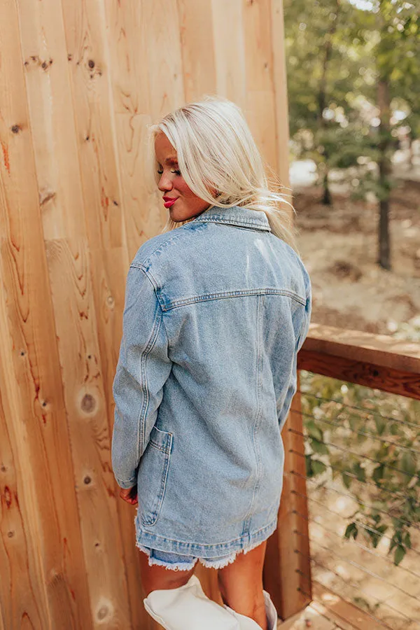 Train To Paris Denim Oversized Blazer sold by Impressions product image thumbnail 3