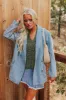 Train To Paris Denim Oversized Blazer sold by Impressions