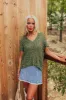 Block Party Chic Knit Top in Olive sold by Impressions
