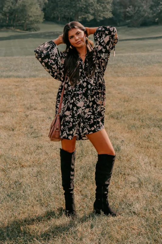 Falling For You Floral Shift Dress sold by Impressions